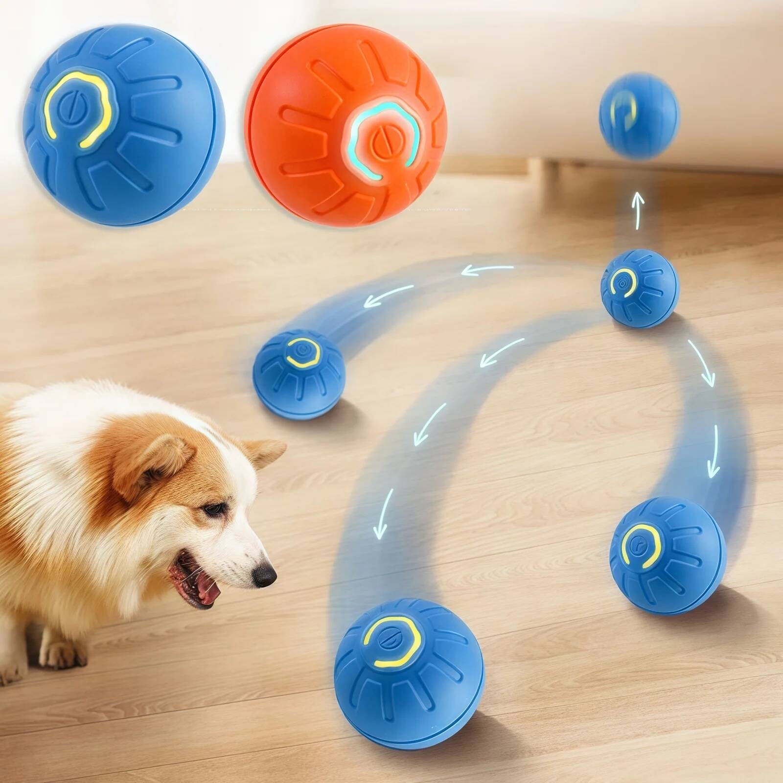 Automatic Moving Dog Ball - Smart Dog Toy Ball Electronic Interactive