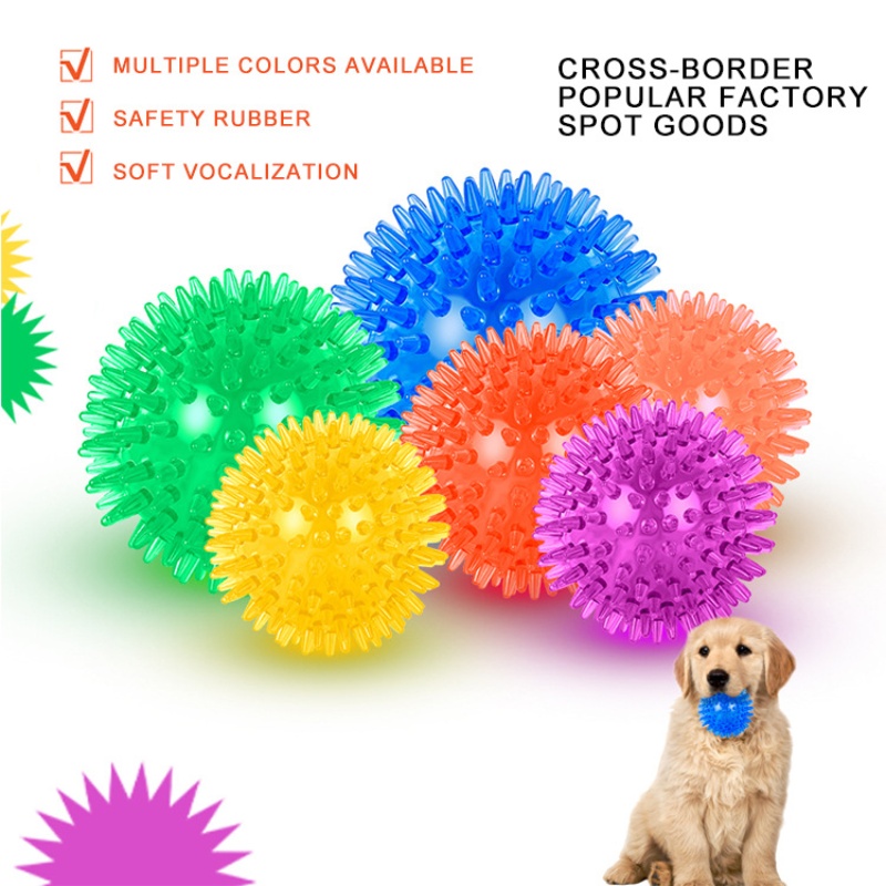 Pet Toy Ball for Cats And Dogs - Interactive Squeaky Plush Dog Toy ulasan dan harga