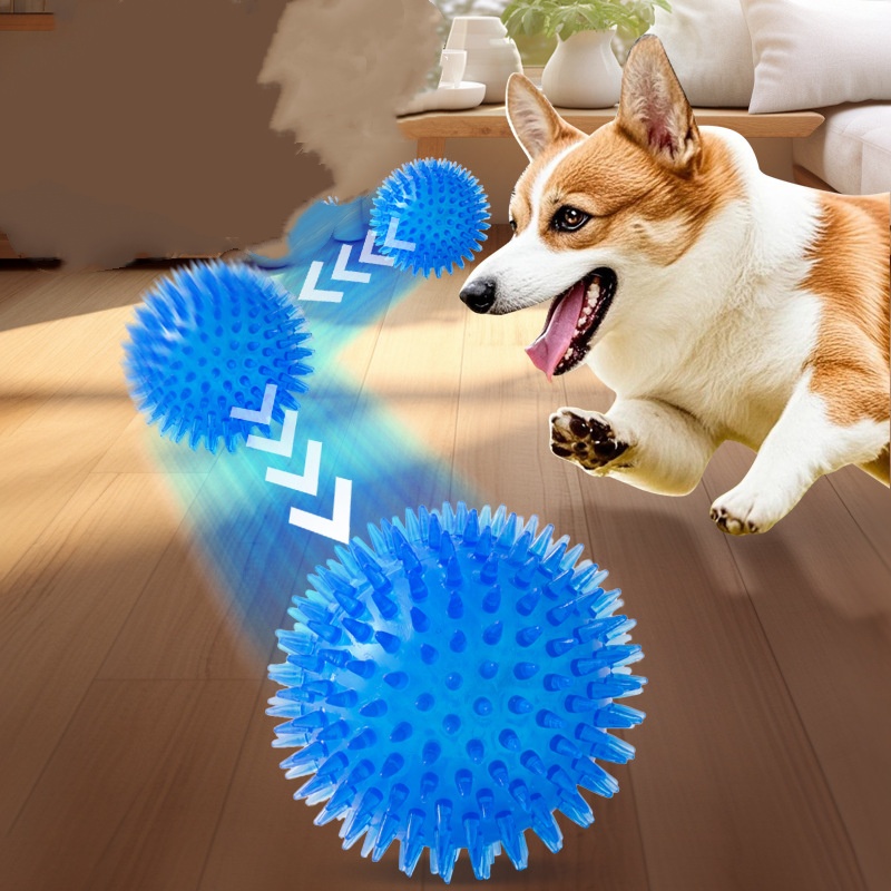 Pet Toy Ball for Cats And Dogs - Interactive Squeaky Plush Dog Toy ulasan dan harga