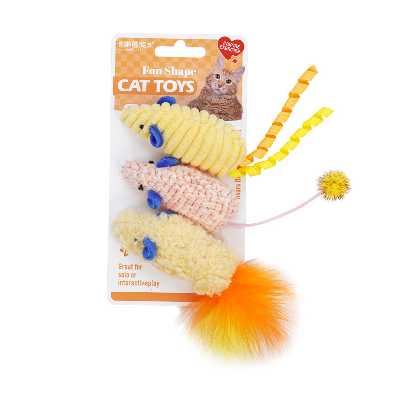 Cat Toys 3pcs Plush Simulated  - Catnip Interactive Plush Mouse ulasan dan harga