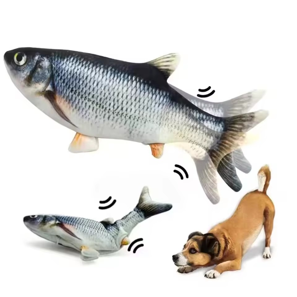 Cat Dog Toy Fish USB Charging  - Electric Floppy Fish Dog Toy ulasan dan harga
