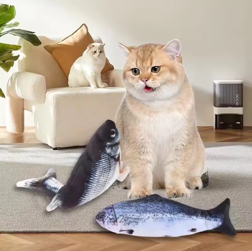 Cat Dog Toy Fish USB Charging  - Electric Floppy Fish Dog Toy ulasan dan harga