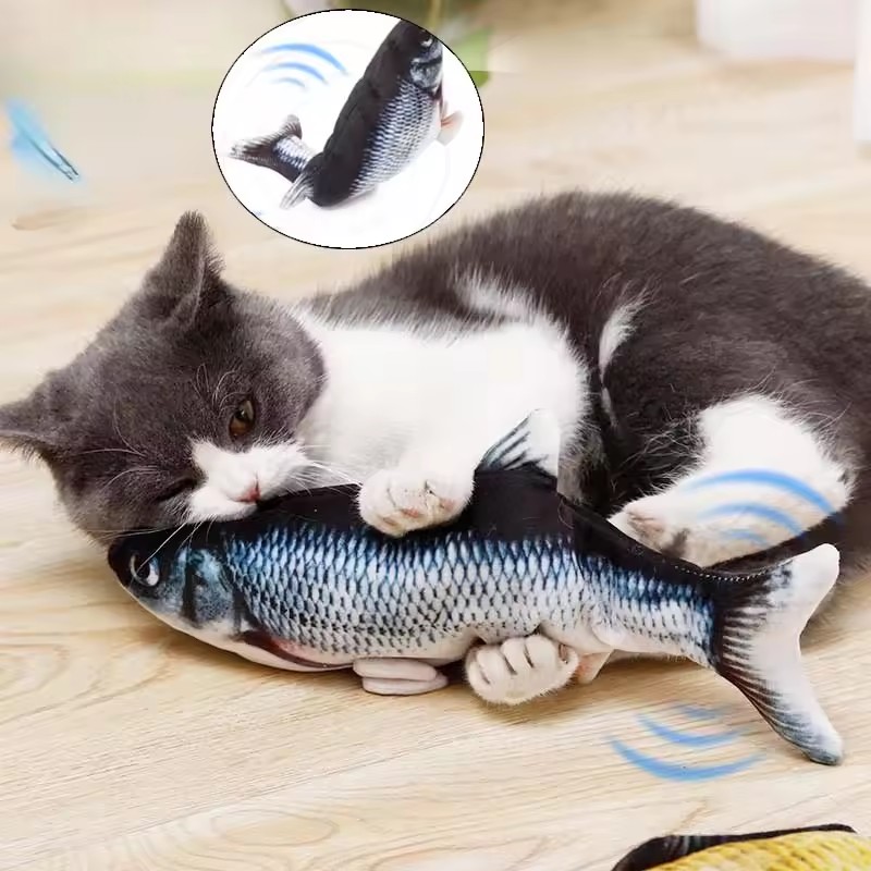 Cat Dog Toy Fish USB Charging  - Electric Floppy Fish Dog Toy ulasan dan harga