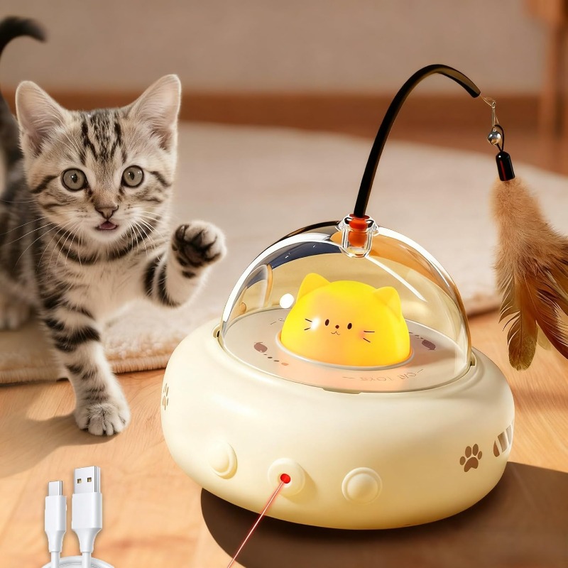 Low Noise 2 in 1 Rechargeable  - Laser Pointer Cat Toy Automatic ulasan dan harga