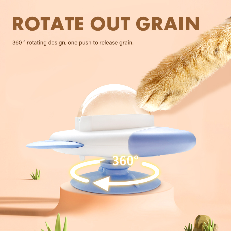 Rocket Shape Rotating Cat Dog  - Dog Puzzle Feeder Toy ulasan dan harga