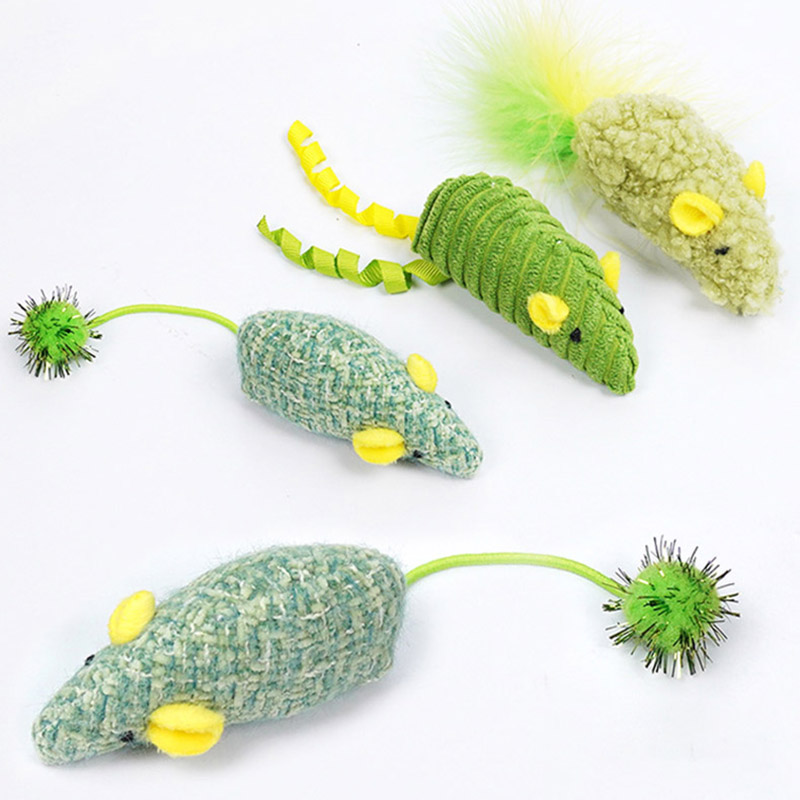 3pcs Realistic Mouse Plush Cat - Catnip Interactive Plush Mouse ulasan dan harga