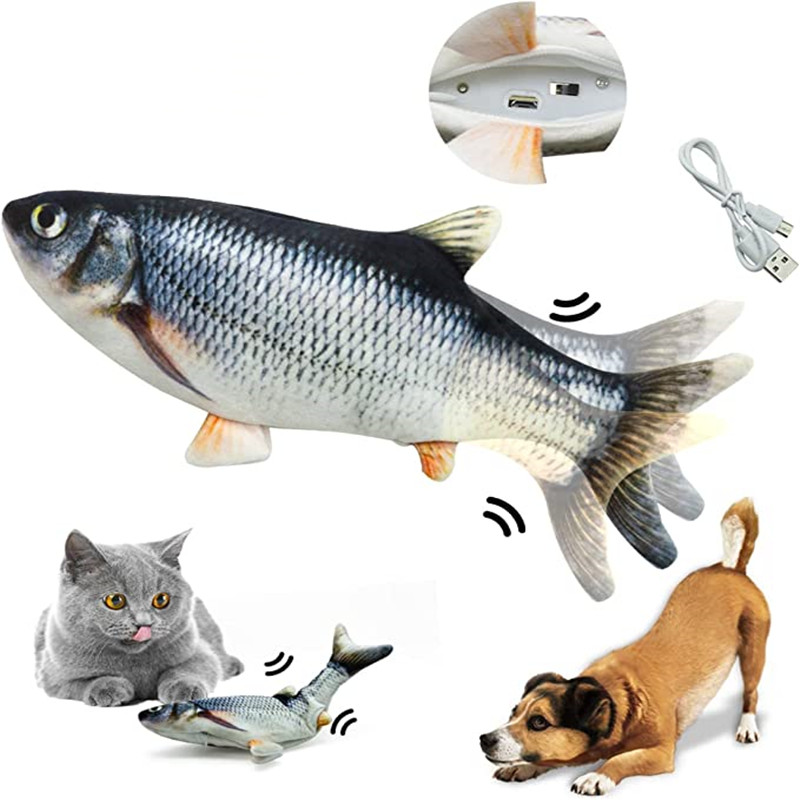 Cat Toys Fish USB Charger Fish - Electric Floppy Fish Dog Toy ulasan dan harga