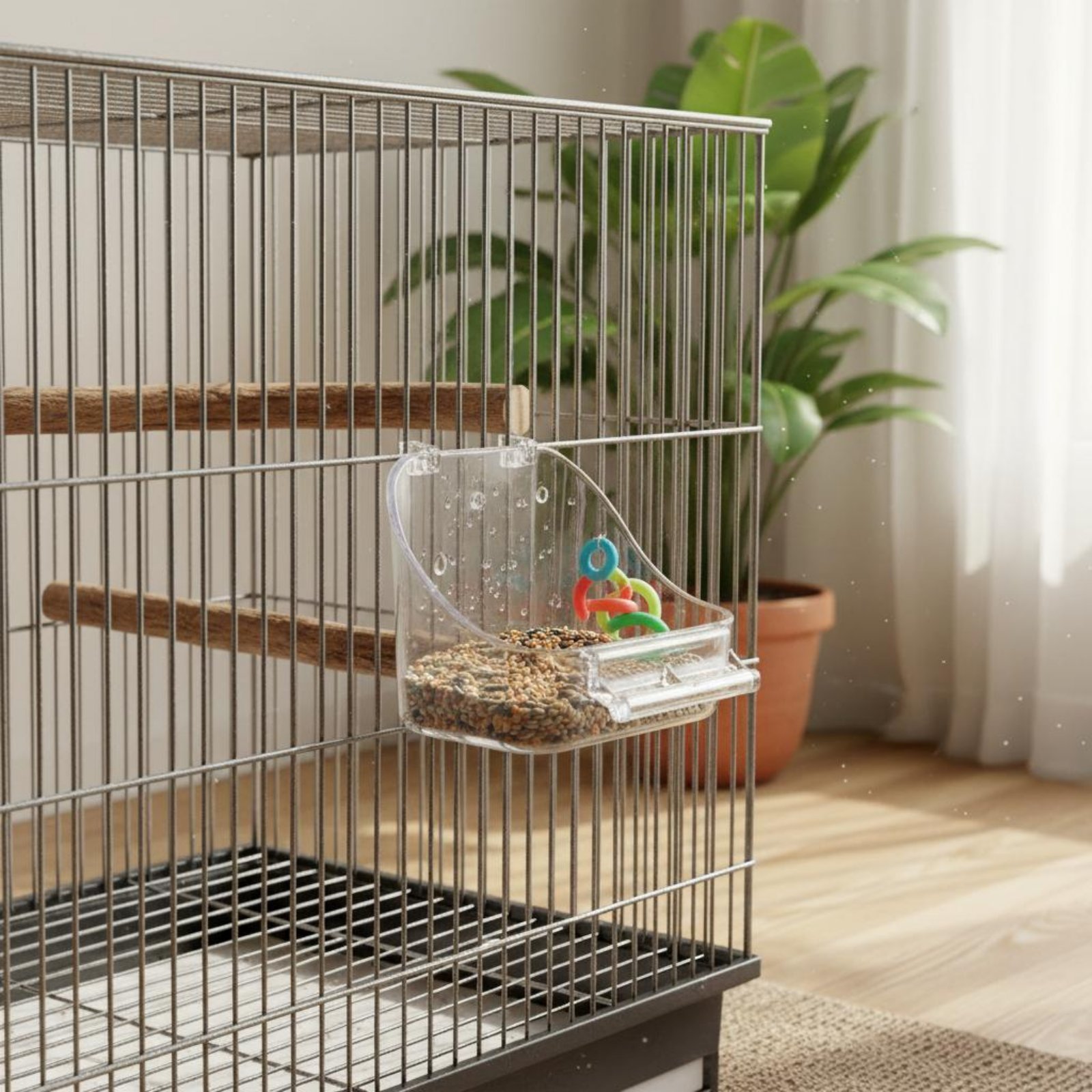 Bird Food Bowl Removable Enclo - Pet Feeders ulasan dan harga