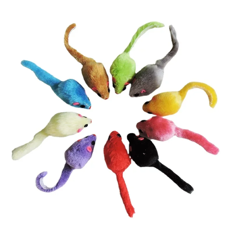 8Pcs furry Plush Cat Toy Soft  - Catnip Interactive Plush Mouse ulasan dan harga