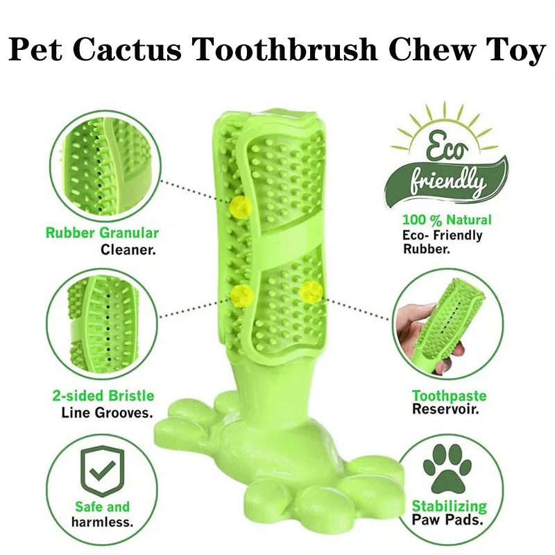 Pet Dog Cactus Interactive Rub - Rubber Treat Dispensing Dog Toy ulasan dan harga