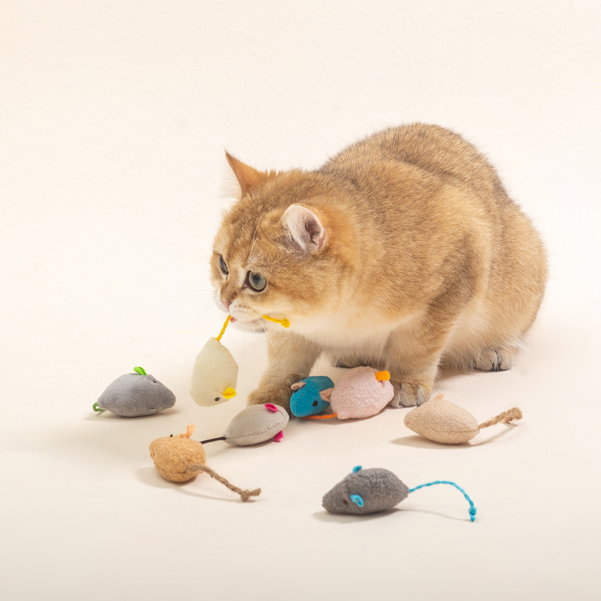 16PCS Interactive Cat Mice Toy - Catnip Interactive Plush Mouse ulasan dan harga