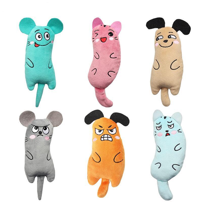 Funny Pet Plush Embroidery Cat - Catnip Interactive Plush Mouse ulasan dan harga