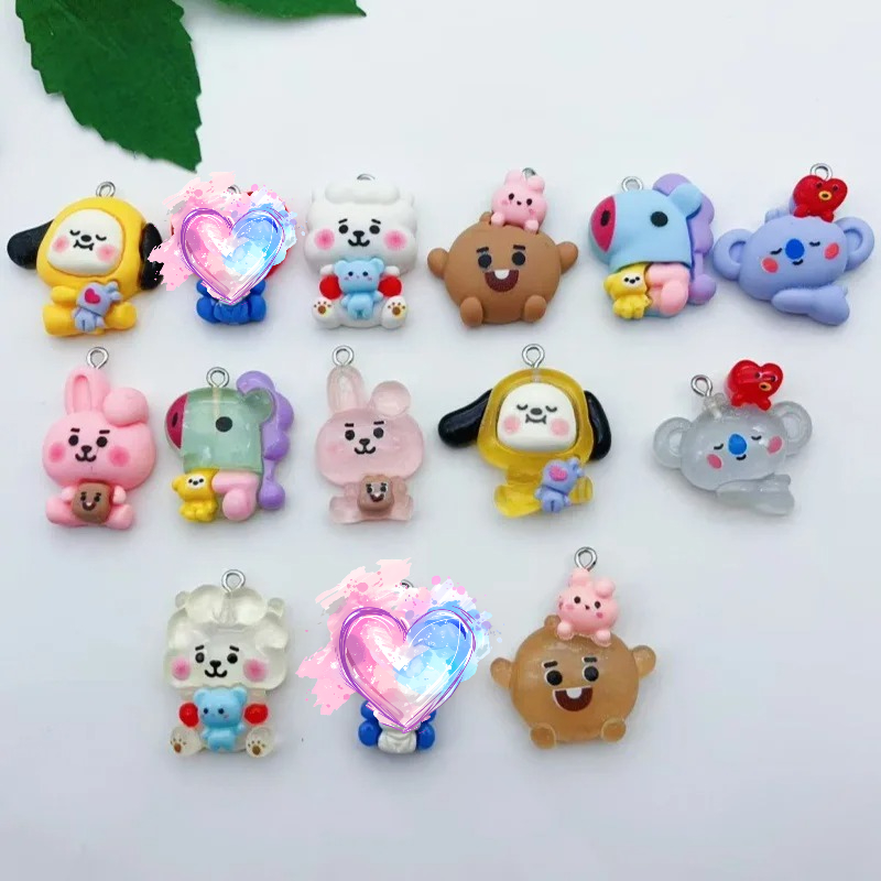 BT21 colorful cartoon resin tr - Dog Toys ulasan dan harga