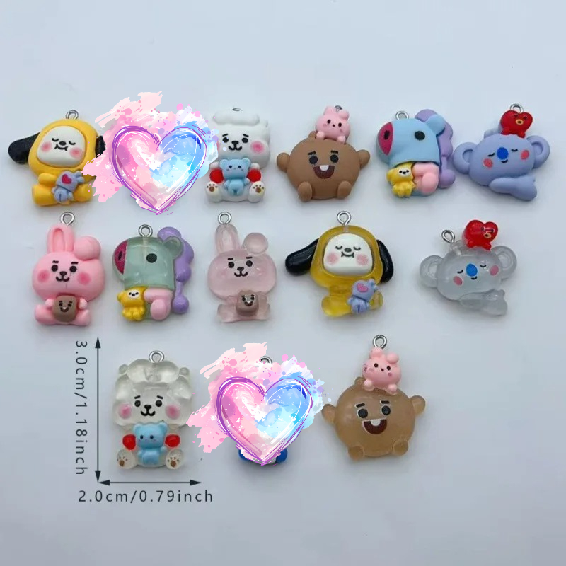 BT21 colorful cartoon resin tr - Dog Toys ulasan dan harga