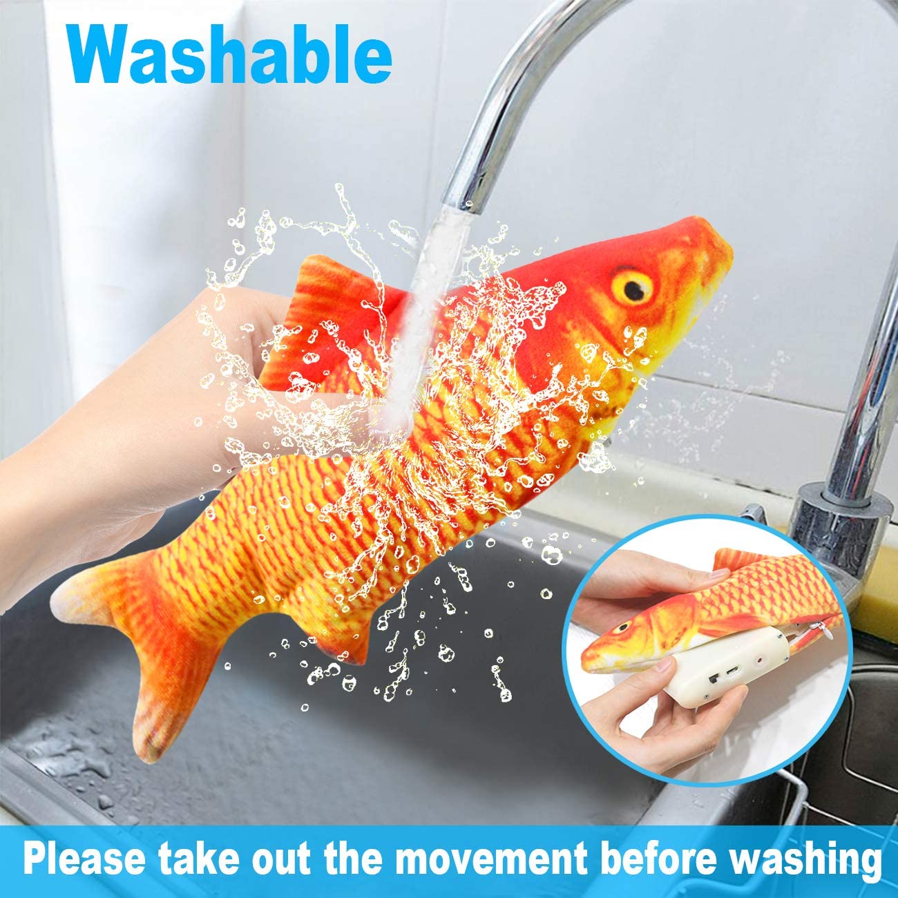 Cat Toys Fish USB Charger Fish - Electric Floppy Fish Dog Toy ulasan dan harga