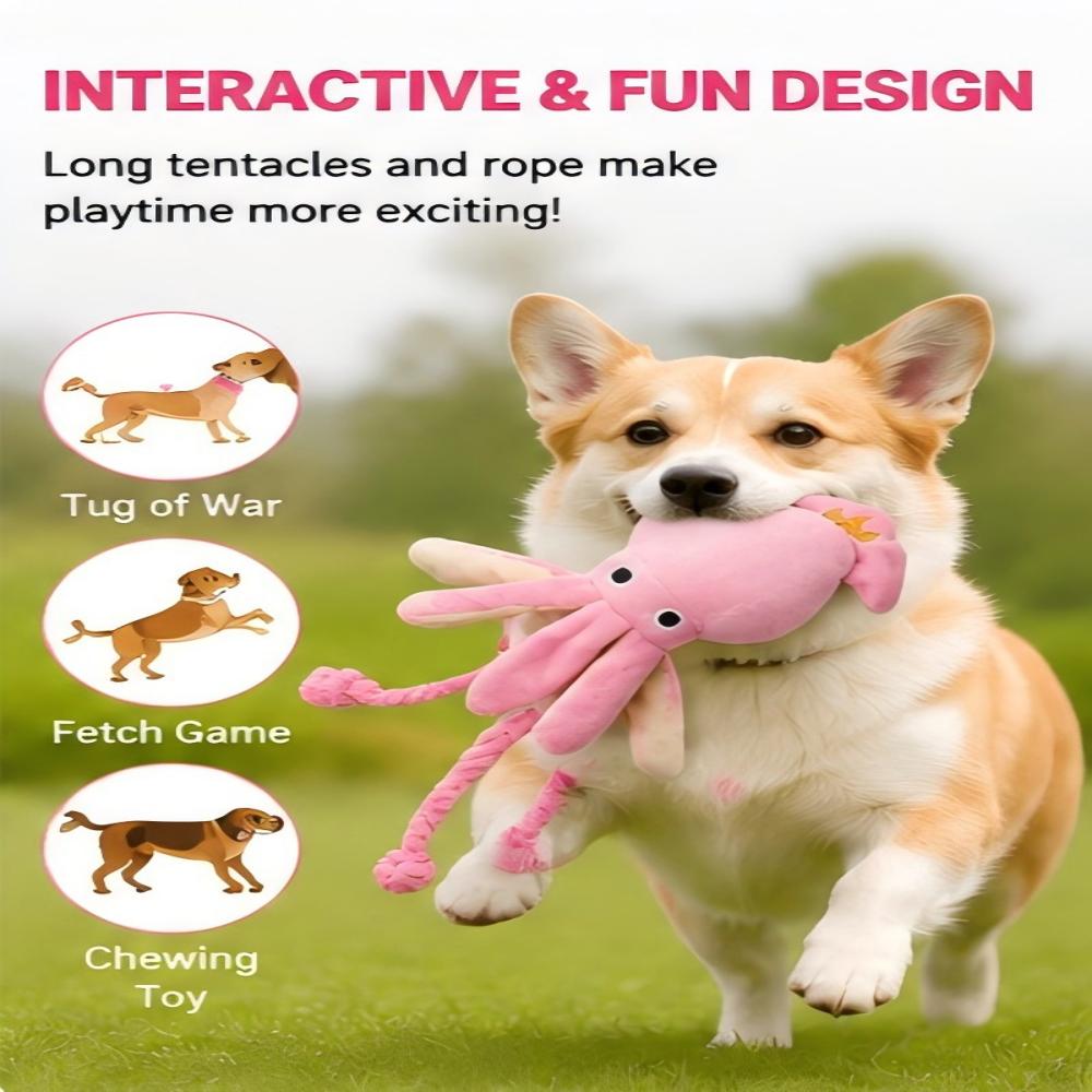 Giant Plush Octopus Dog Chew T - Dog Rope Toy Aggressive Chewers ulasan dan harga