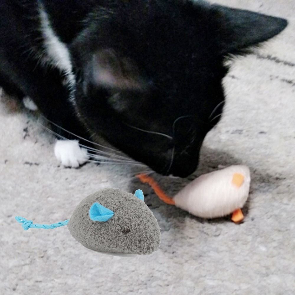 2pcs Funny Plush Soft Interact - Catnip Interactive Plush Mouse ulasan dan harga