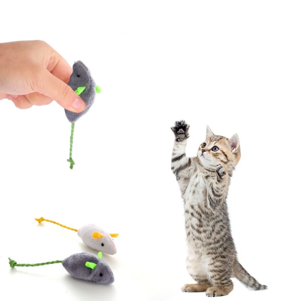 2pcs Funny Plush Soft Interact - Catnip Interactive Plush Mouse ulasan dan harga