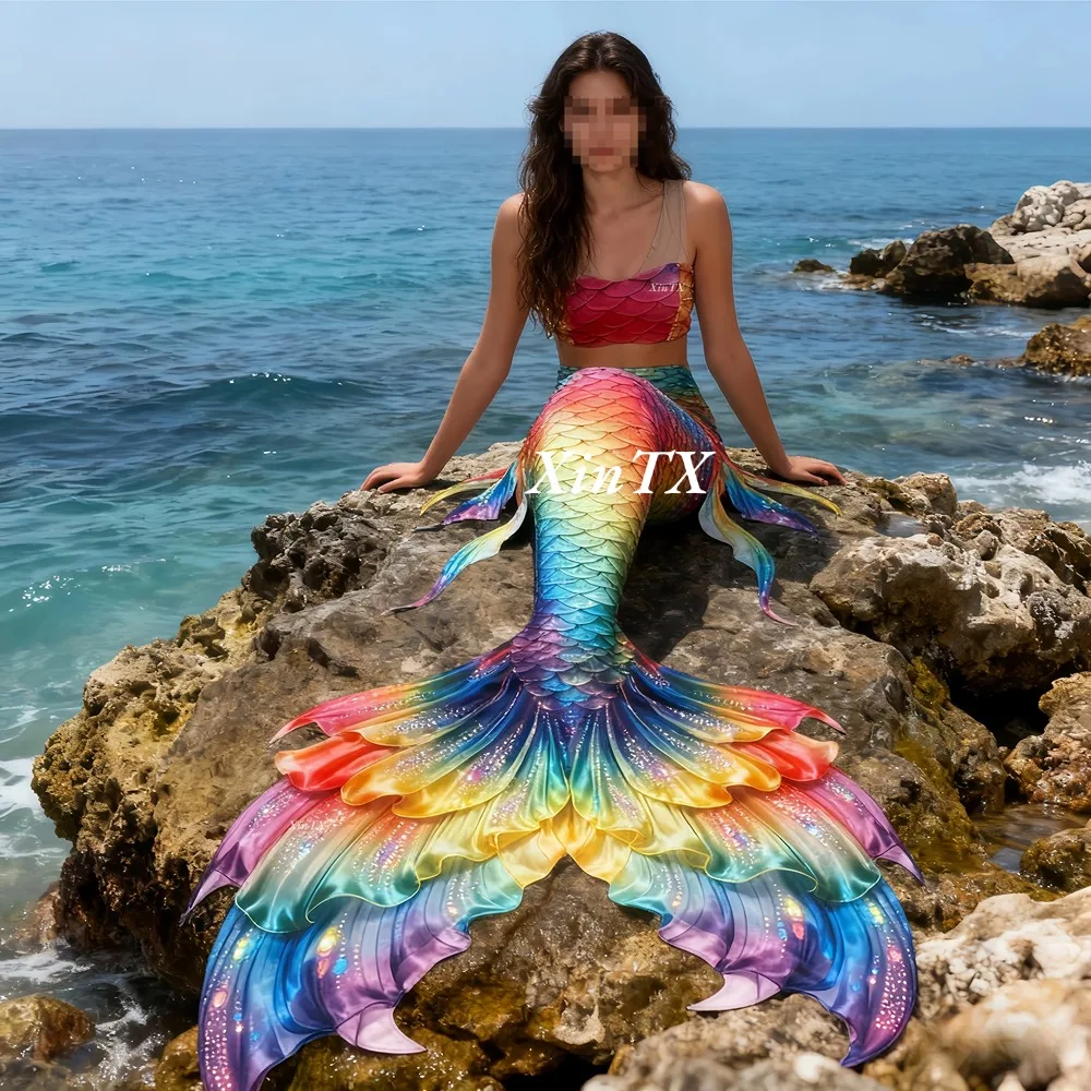 Mermaid tail rainbow-colored l - Aquarium ulasan dan harga