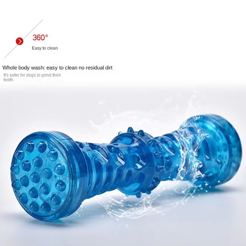 Squeaky Rubber Dog Chew Toy Bi - Teeth Cleaning Dog Chew Bone ulasan dan harga