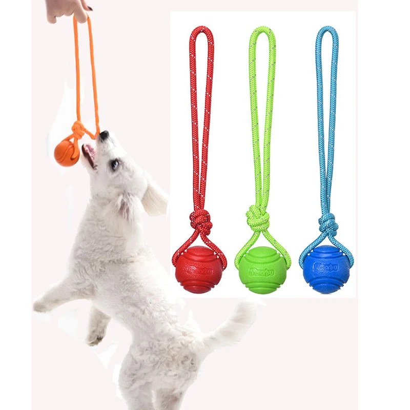 Dog Training Ball on Rope Cott - Suction Cup Dog Tug Toy ulasan dan harga