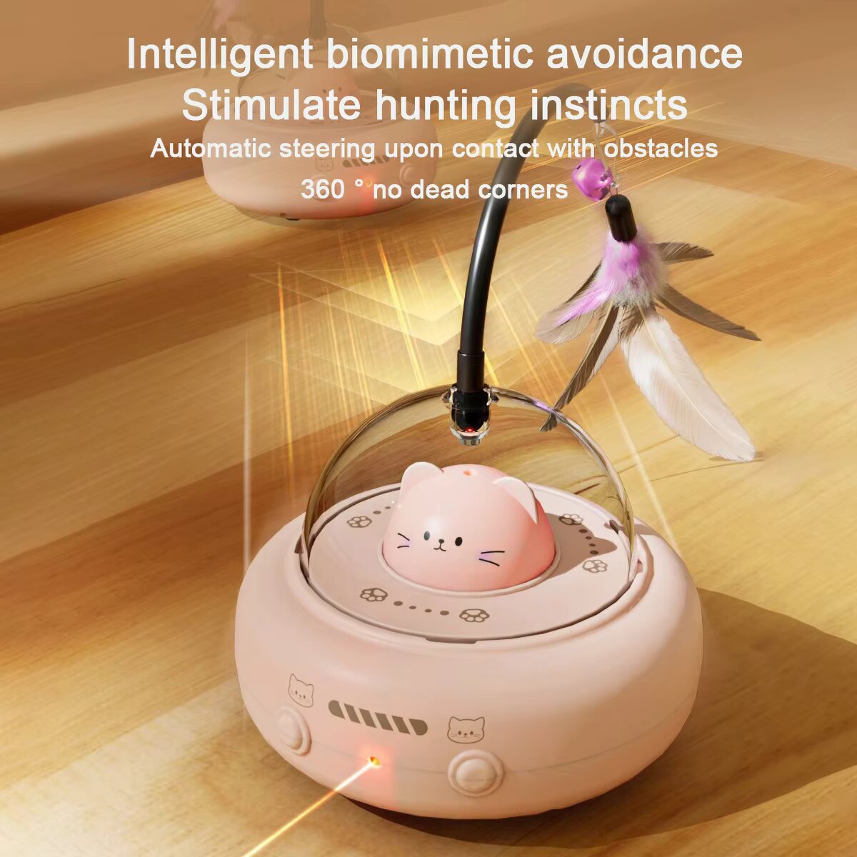 3-in-1 Automatic Cat Teaser Ro - Laser Pointer Cat Toy Automatic ulasan dan harga