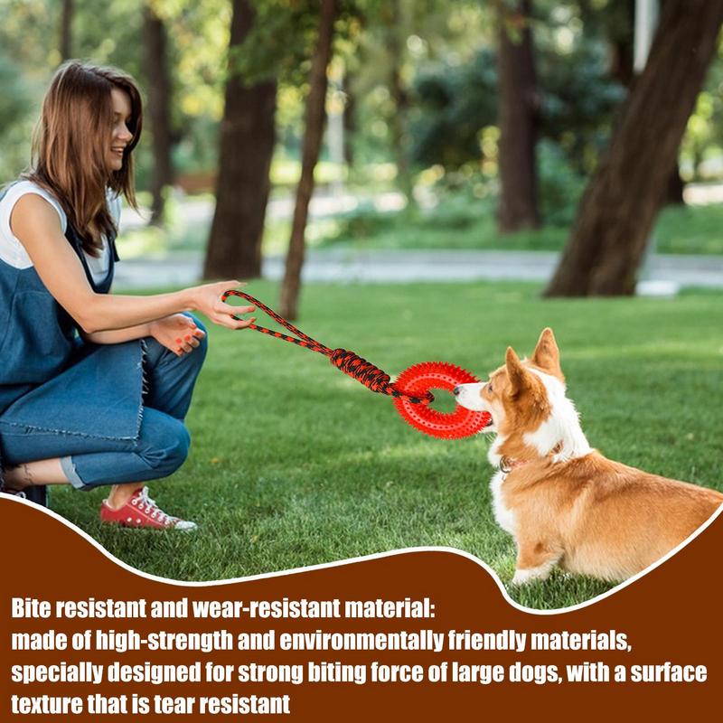 Squeaky Toys For Dogs Spiky Ri - Dog Rope Toy Aggressive Chewers ulasan dan harga