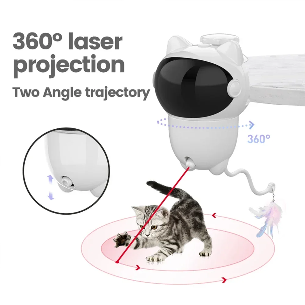 360 Interactive Cat Laser Toy  - Laser Pointer Cat Toy Automatic ulasan dan harga