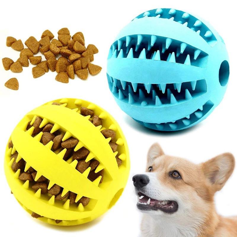 Interactive Dog Toy Ball Rubbe - Rubber Treat Dispensing Dog Toy ulasan dan harga