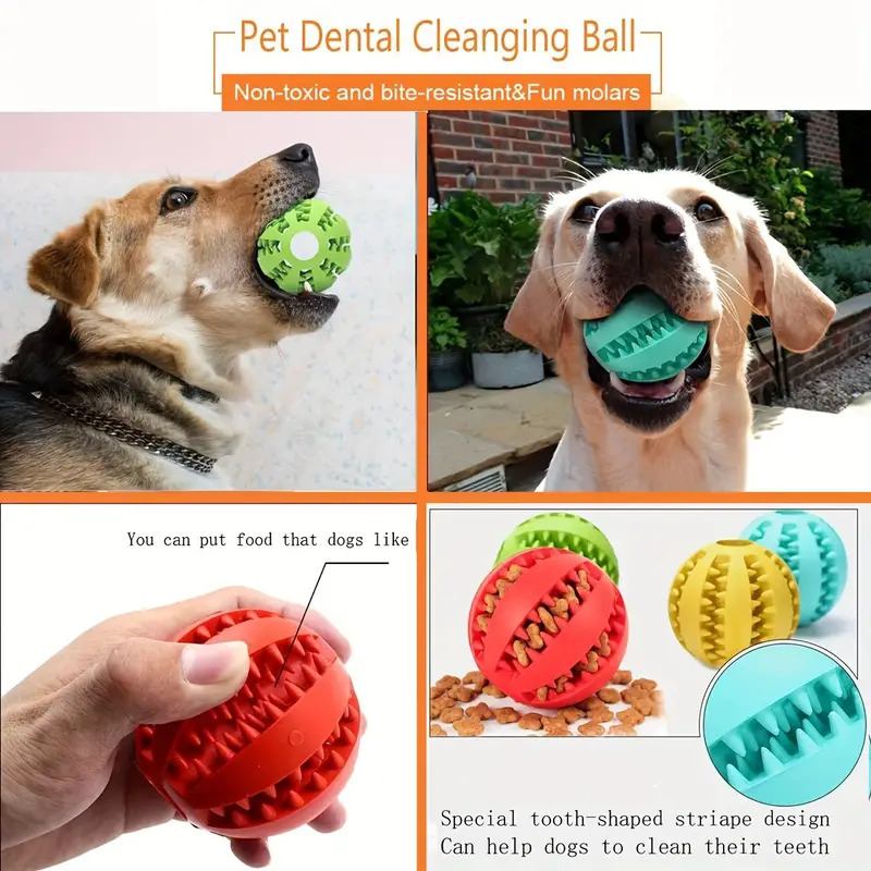 Interactive Dog Toy Ball Rubbe - Rubber Treat Dispensing Dog Toy ulasan dan harga