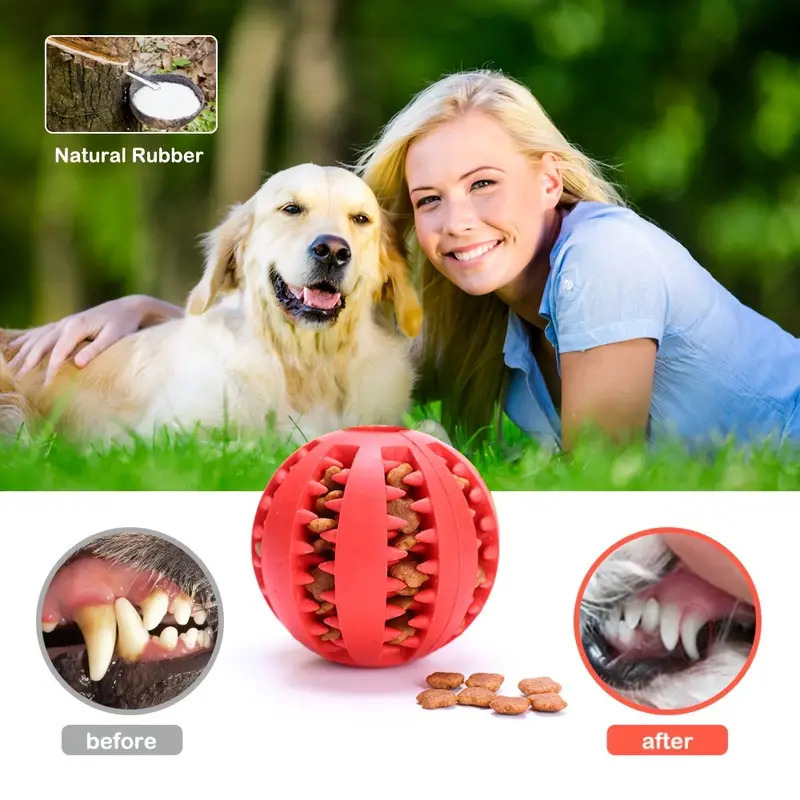 Interactive Dog Toy Ball Rubbe - Rubber Treat Dispensing Dog Toy ulasan dan harga