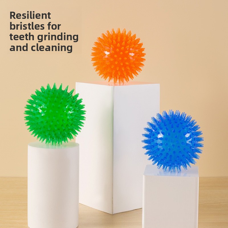High-Elastic TPR Squeaky Spiky - Indestructible Dog Chew Toy ulasan dan harga