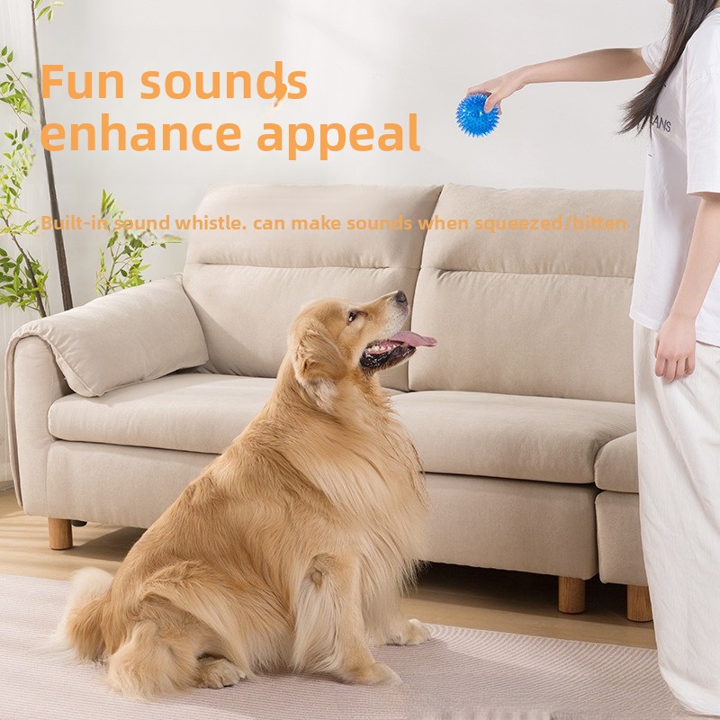 High-Elastic TPR Squeaky Spiky - Indestructible Dog Chew Toy ulasan dan harga