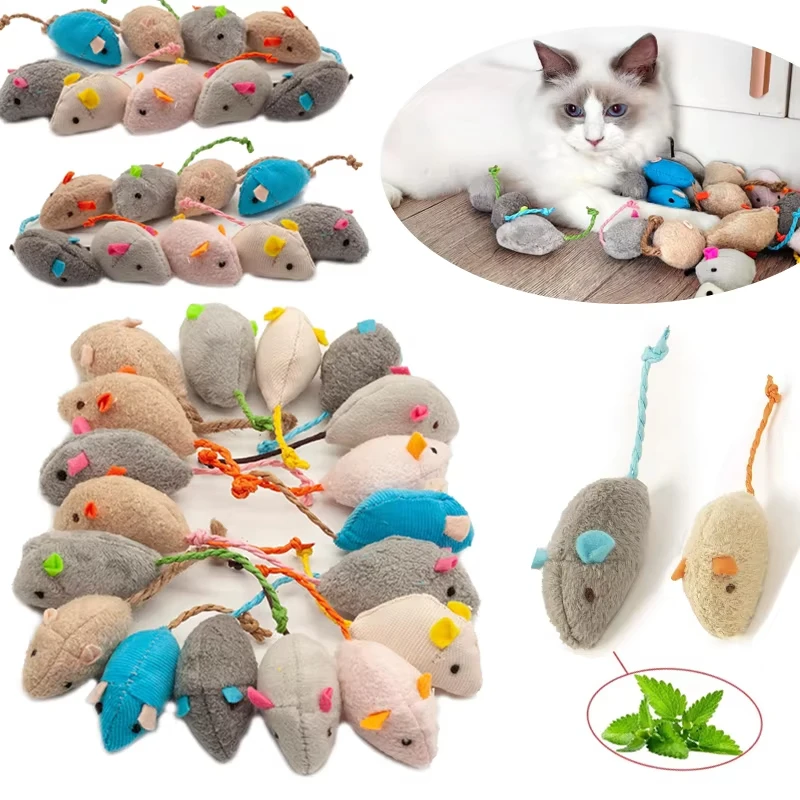 5pcs Rattle Cat Mouse Toys Als - Catnip Interactive Plush Mouse ulasan dan harga