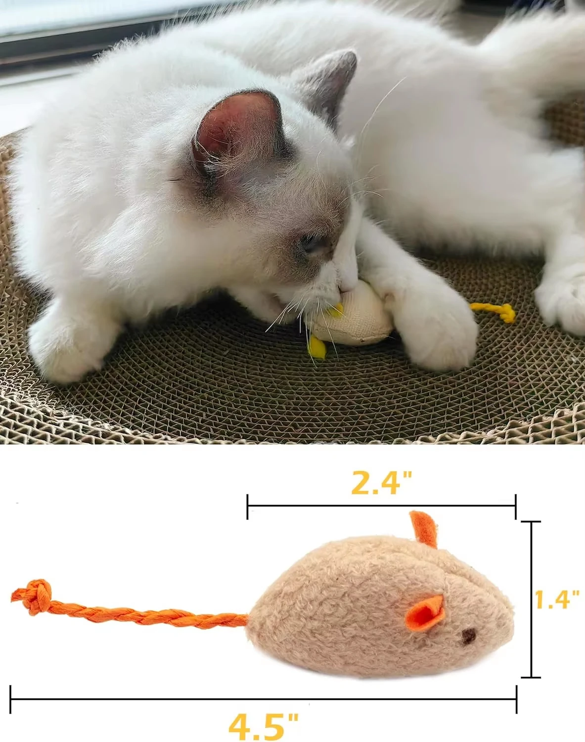 5pcs Rattle Cat Mouse Toys Als - Catnip Interactive Plush Mouse ulasan dan harga