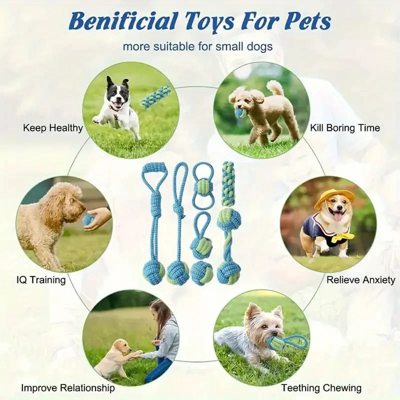 1/7 Pack Heavy Duty Dog Tug Ro - Dog Rope Toy Aggressive Chewers ulasan dan harga