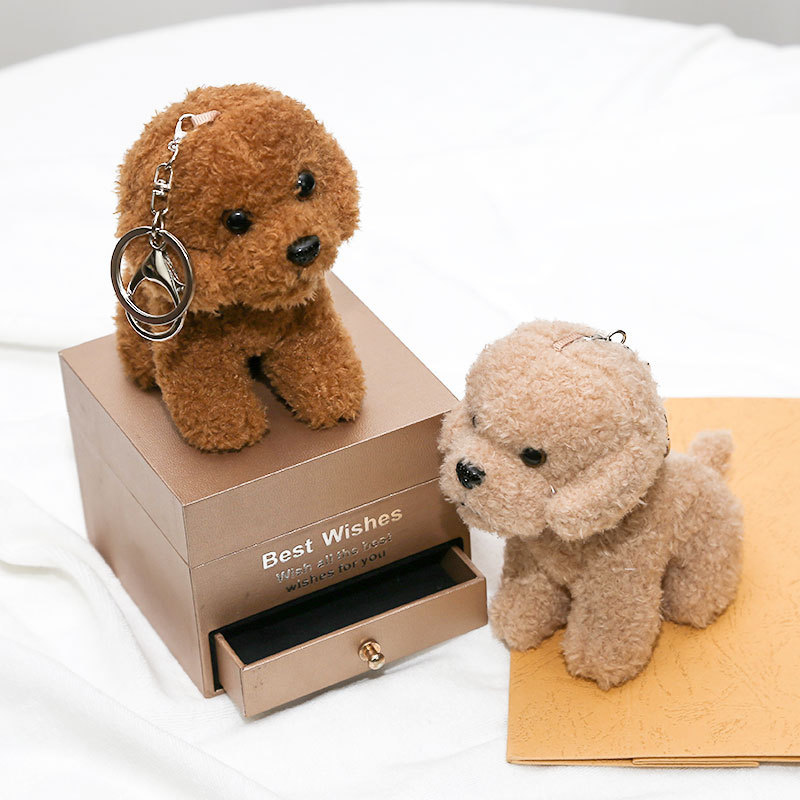 New 12cm Cute Teddy Dog Plush  - Interactive Squeaky Plush Dog Toy ulasan dan harga