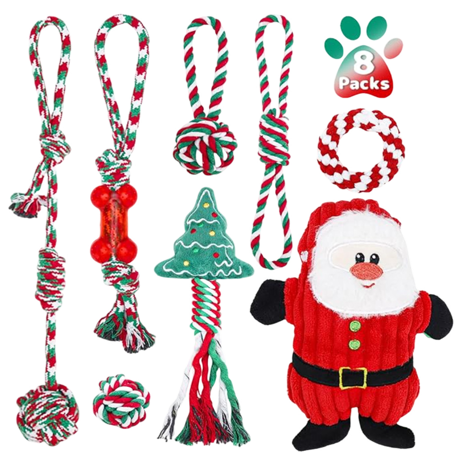 Dog Chew Rope Toys Set Christm - Dog Rope Toy Aggressive Chewers ulasan dan harga