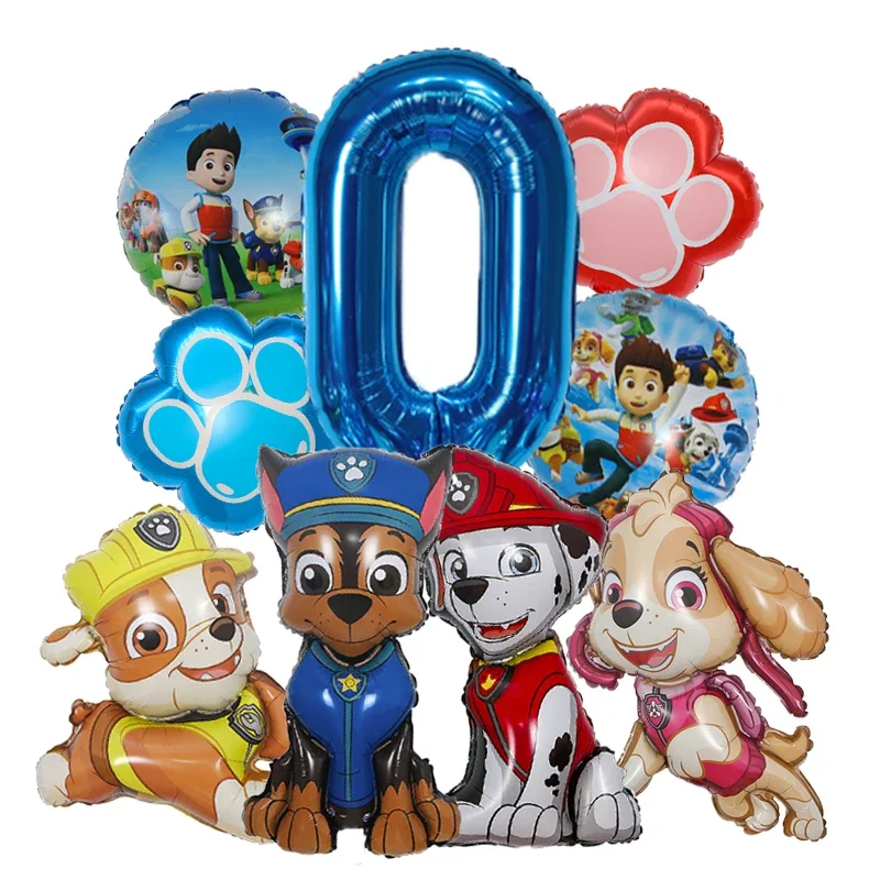 9pcs Cartoon Paw Patrol Foil B - Dog Toys ulasan dan harga