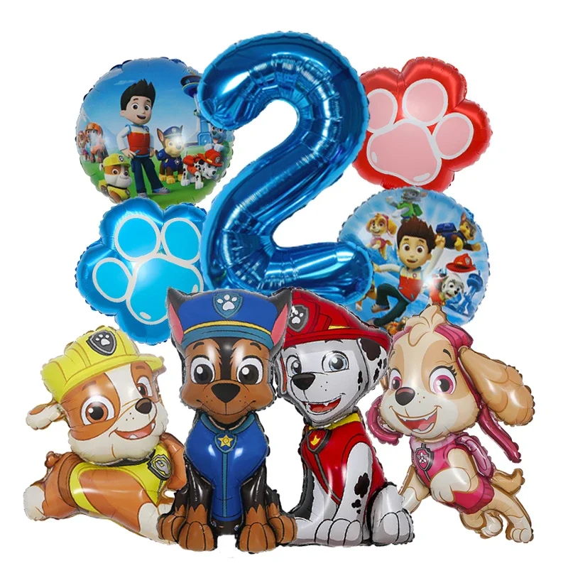 9pcs Cartoon Paw Patrol Foil B - Dog Toys ulasan dan harga