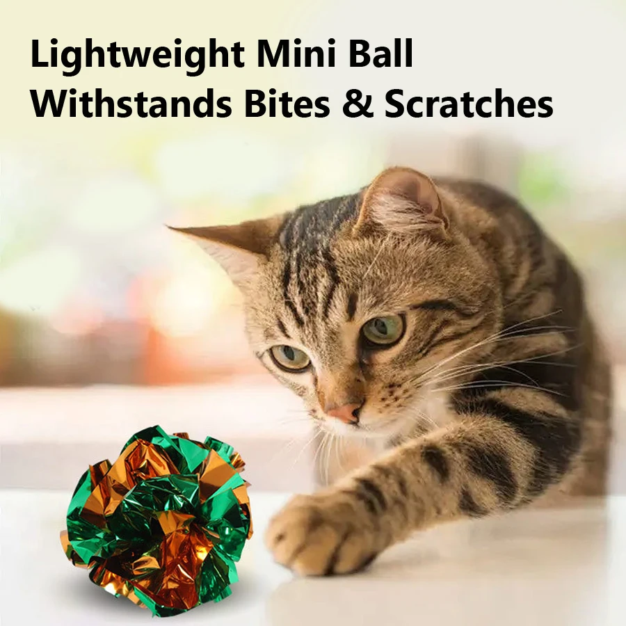 5/10Pcs Crinkle Ball Cat Toys  - Laser Pointer Cat Toy Automatic ulasan dan harga